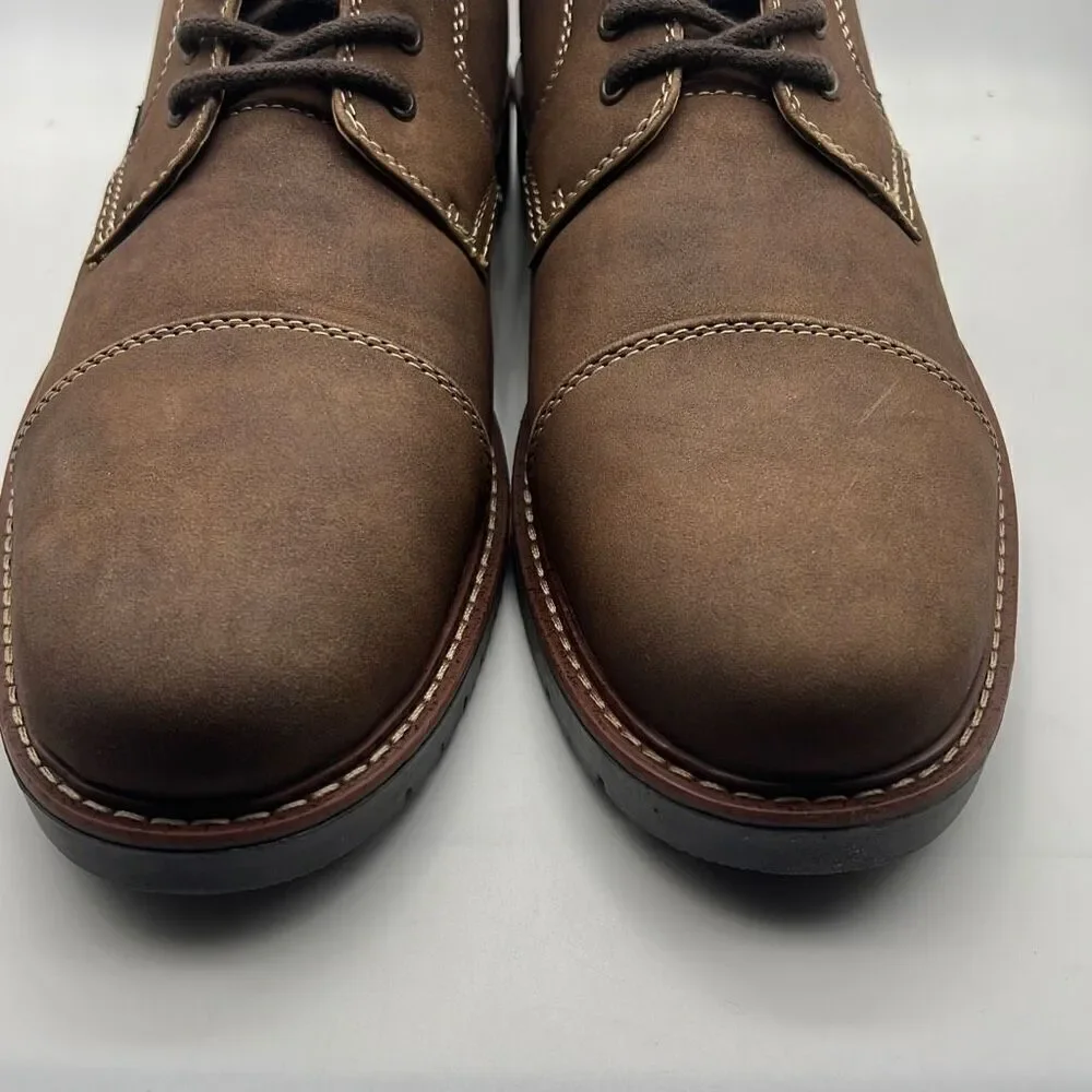 Dockers Mens Rawls Rugged Lace-up Synthetic Leather Lugged Sole Cap Toe Boot M11